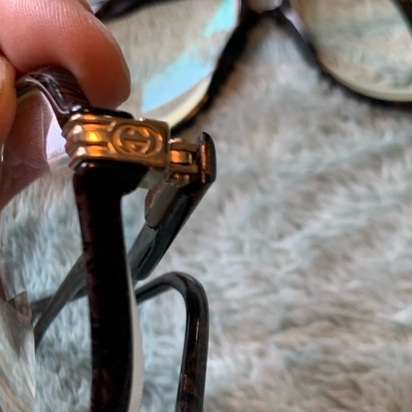 Gucci Vintage Tortoise Shell Style Aviator Prescription Glasses Set of 2 - Picture 5 of 11